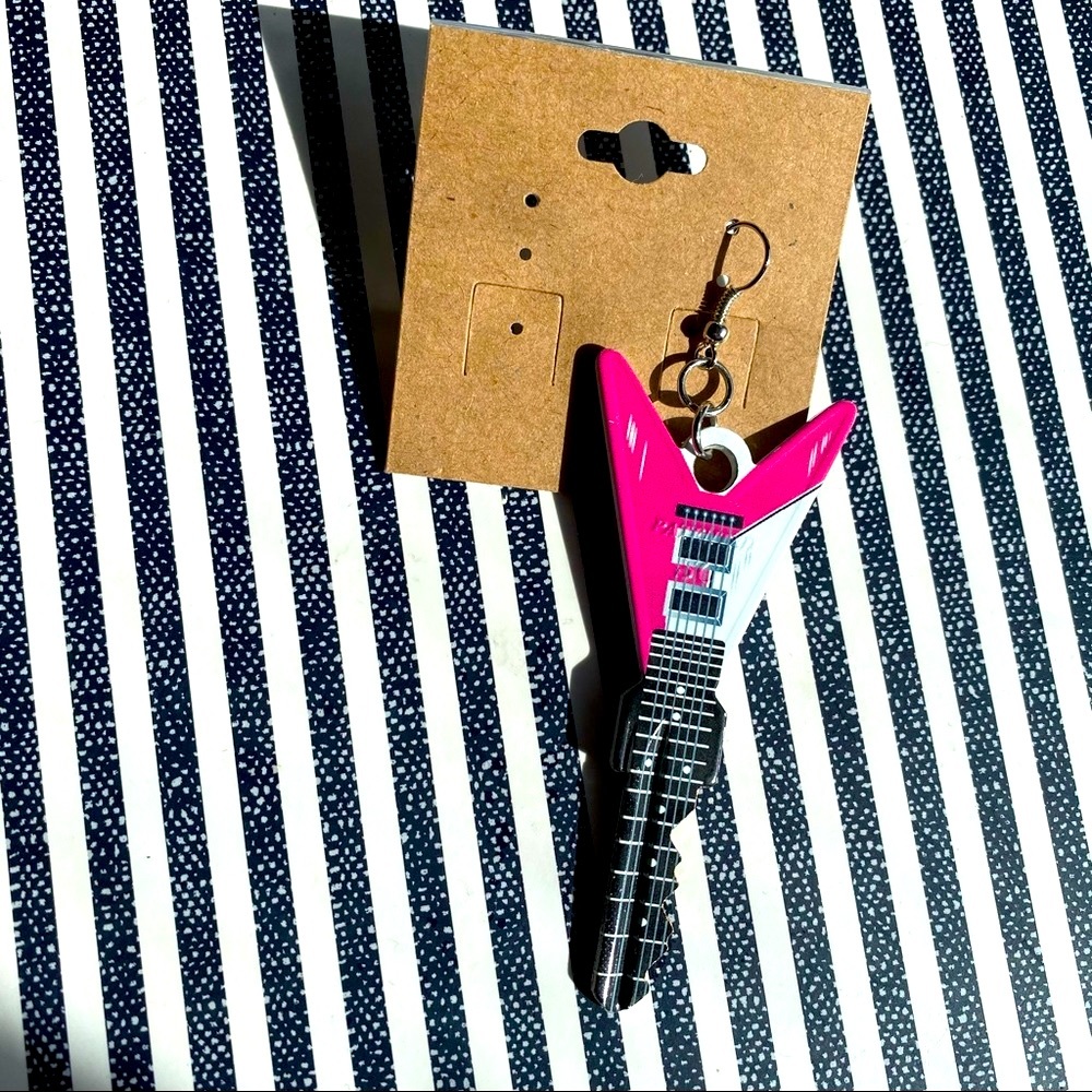 80s guitar key earring 🎸 HANDMADE & NEW